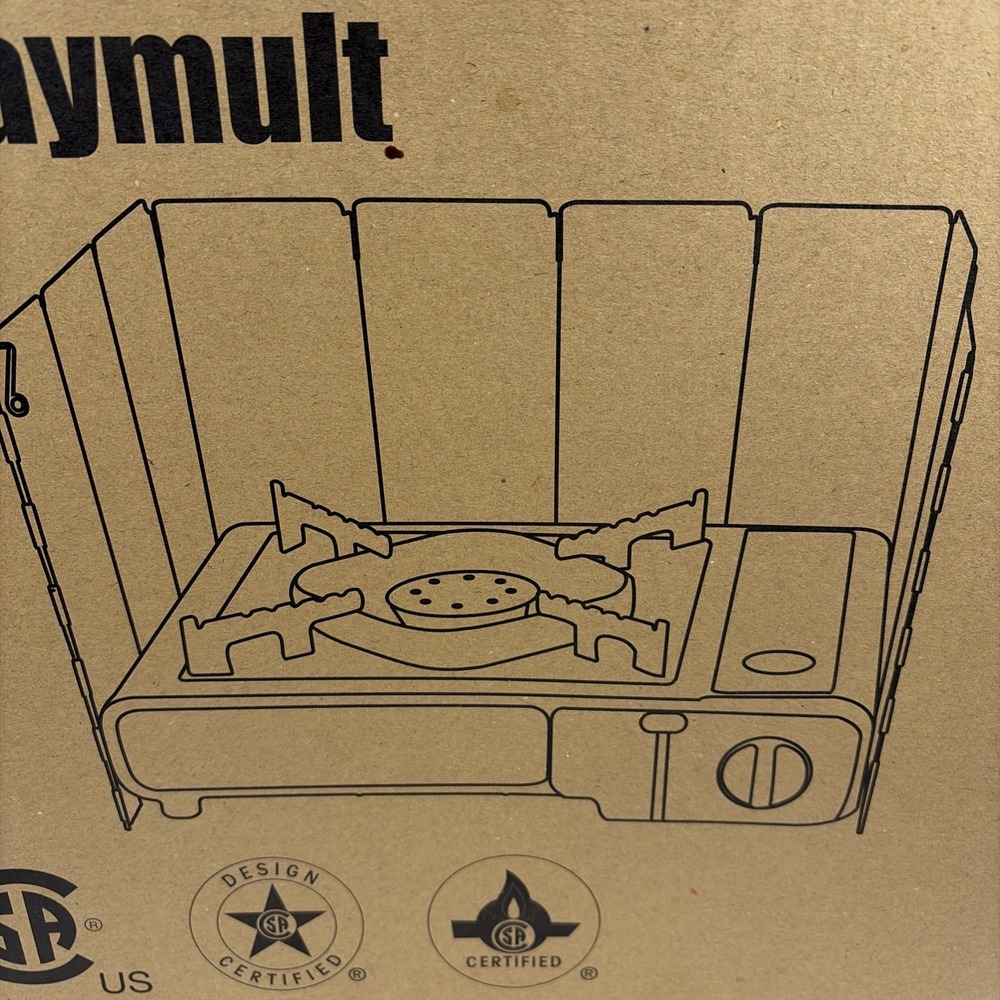 NIB Waymult Camping Stove Strong Heat Output of Brass Single Burner W/Windshield - Picture 3 of 6